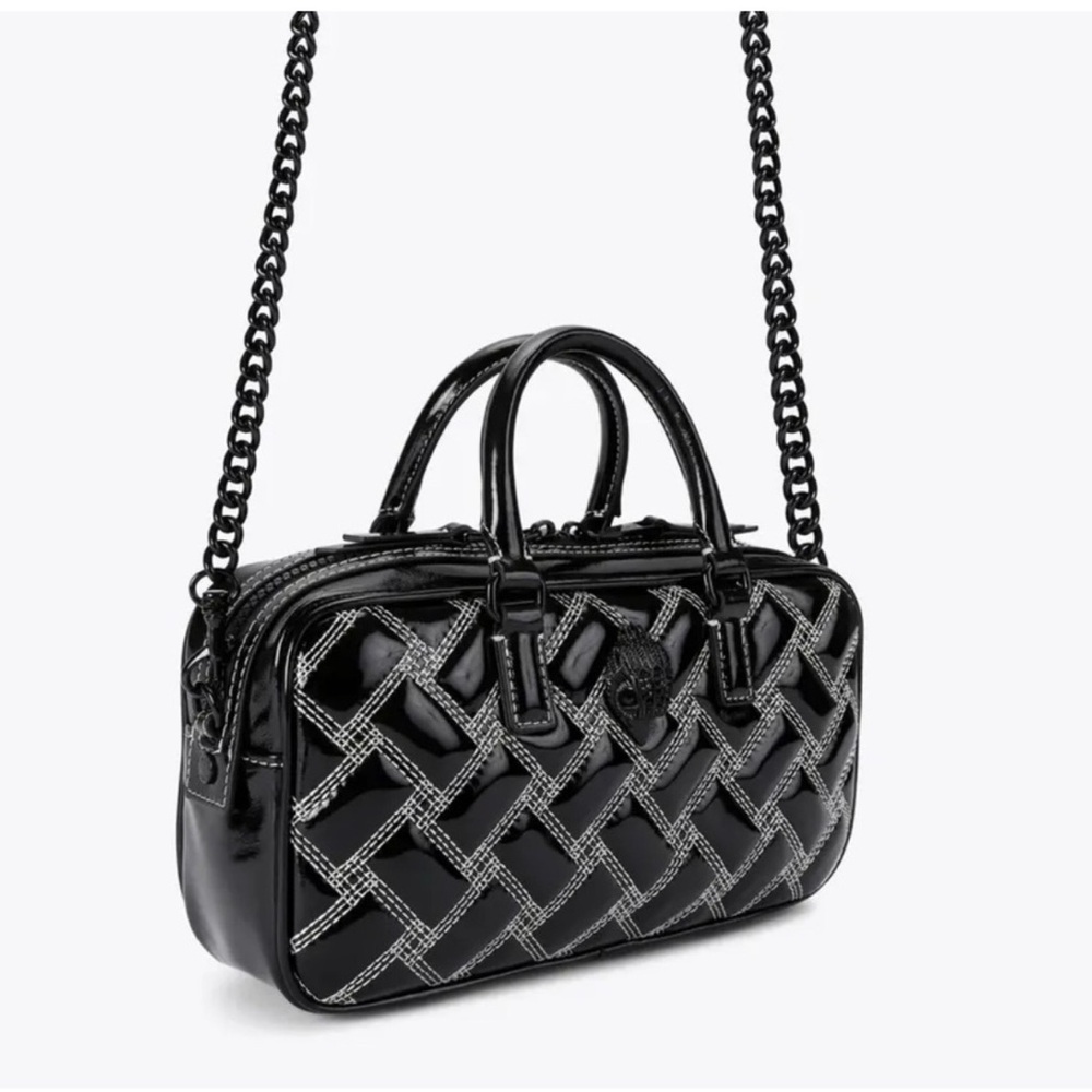 Kurt Geiger Black and Silver Crossbody Bag